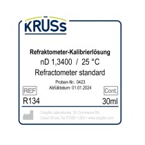 KRÜSS Liquide d'étalonnage du réfractomètre nD 1,3400 avec certificat