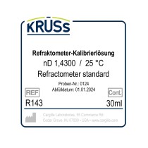 KRÜSS Liquide d'étalonnage du réfractomètre nD 1,4300 avec certificat