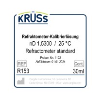 KRÜSS Liquide d'étalonnage du réfractomètre nD 1,5300 avec certificat