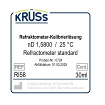 KRÜSS Liquide d'étalonnage du réfractomètre nD 1,5800 avec certificat